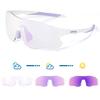 Pochromic Cycling Sunglasses Cycling Glasses MTB UV400 Sports Glasses Bicycle Eyewear Outdoor Glasses Running Goggles