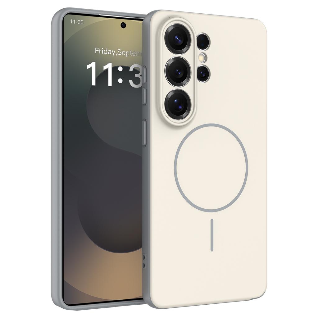 Suitable for Galaxy S25Edge Anti-drop Skin Feeling Mobile Phone Case Magnetic Suction S26Ultra Fine Hole Protective Case