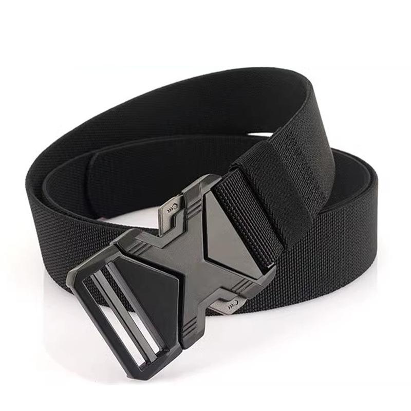 Men's Belt New Casual Nylon Trousers Belt Latch Buckle Belt Simple Outdoor Braid Belt