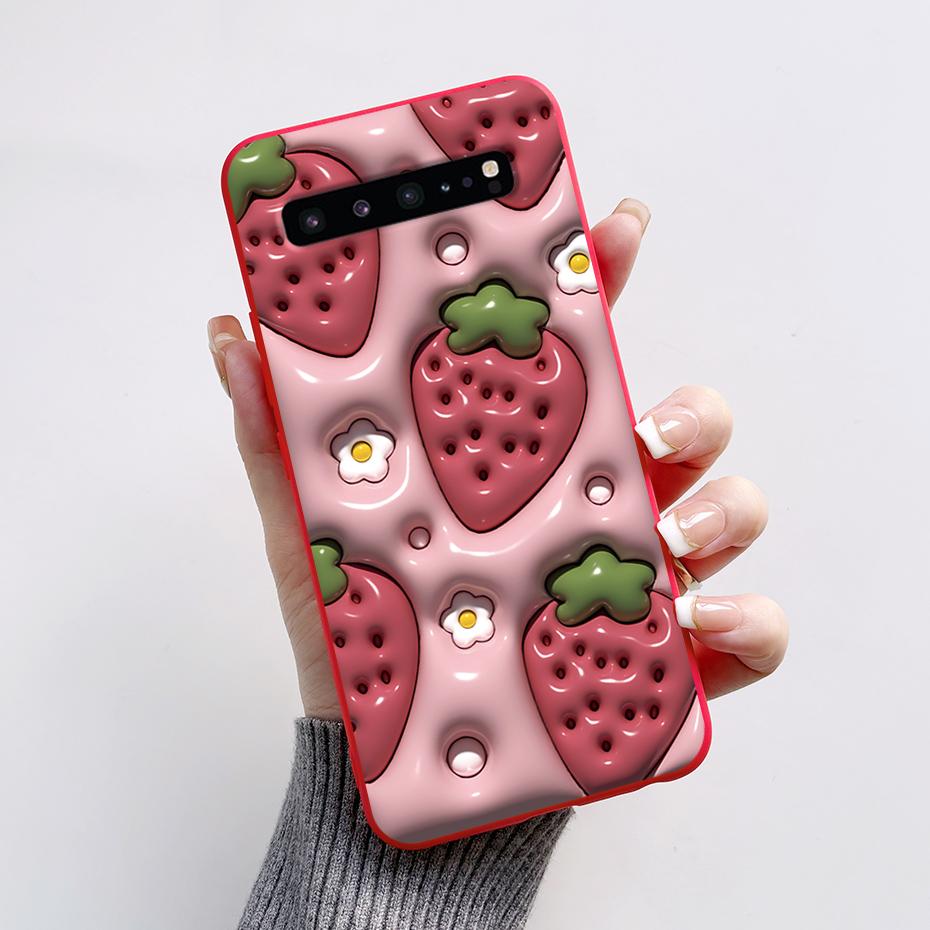 For Samsung S10 5G Case SM-G977N SM-G977B Cute Cat Cartoon Frog Phone Cases For Samsung Galaxy S10 5G Back Cover Silicone Bumper