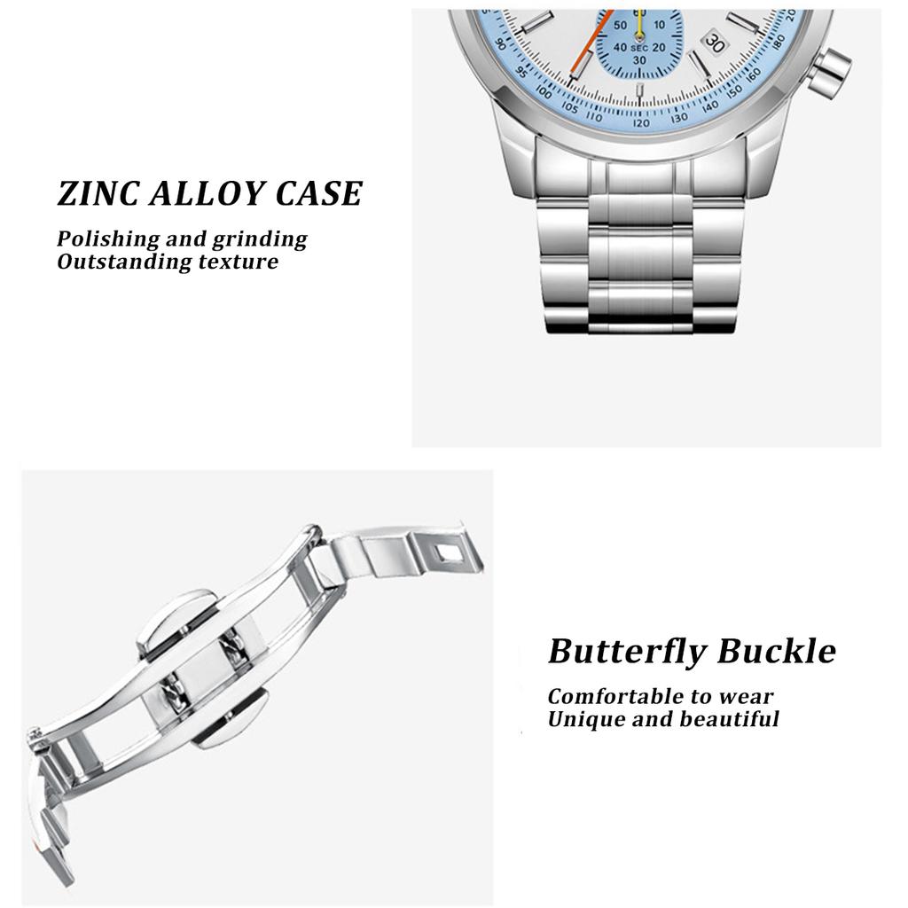 2025 New Mens Watches Luxury Quartz Chronograph Wrist Watch For Man Sapphire Mirror Waterproof Men Gift Clock Luminous