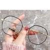 Einfache Frauen Anti-blaue Brille Metallrahmen Polygonale Brille Mode Weibliche Brille