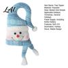 Christmas Tree Finial Lighted Topper Glowing Snowman Star Hat with LED Light Top Decoration Winter Holiday Decor for Home And Indoor Soft Warm Light