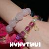 Ancient Chisel Carving Rich Ruyi Eight Treasures Compass Agate Turquoise Bracelet New Chinese Point Diamond Apple Bead Drill Tube Bracelet