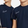 Nike Dri-FIT Academy 23 Logo Color Block Crew Neck Sports T-Shirt Kids Tops Navy-Blue DX5482-451