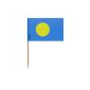 Toothpick Flag of Palau - 10 Cm - 100 Pieces - Adhesive Plastic - Bamboo Stick -