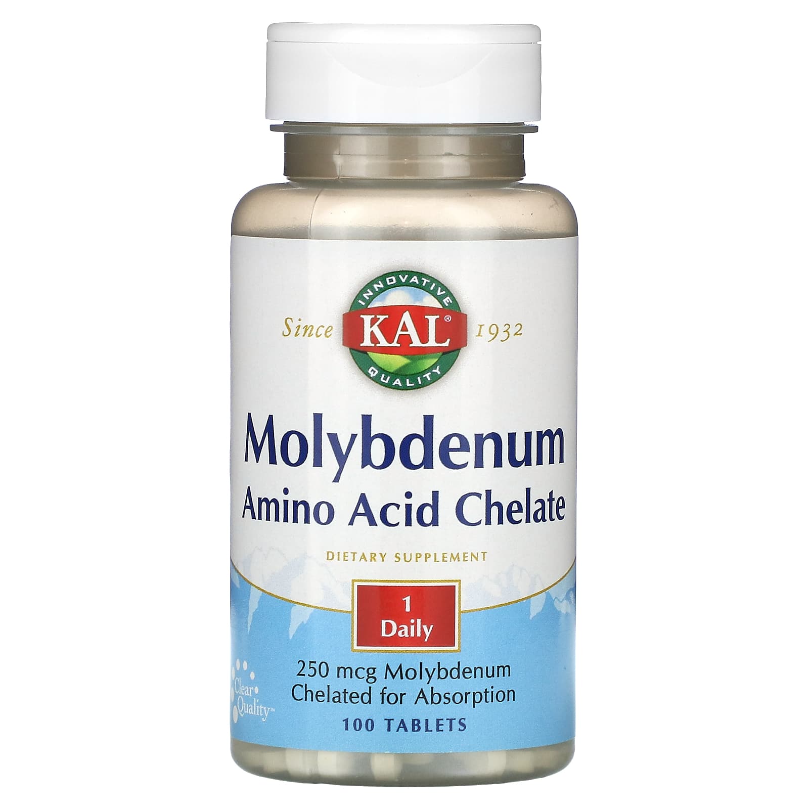 

Molybdenum Amino Acid Chelate, 250Mcg, 100 Tablets
