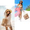 1PC folding beach bag mesh mesh handbag women's shoulder bag summer outdoor travel essential play bag