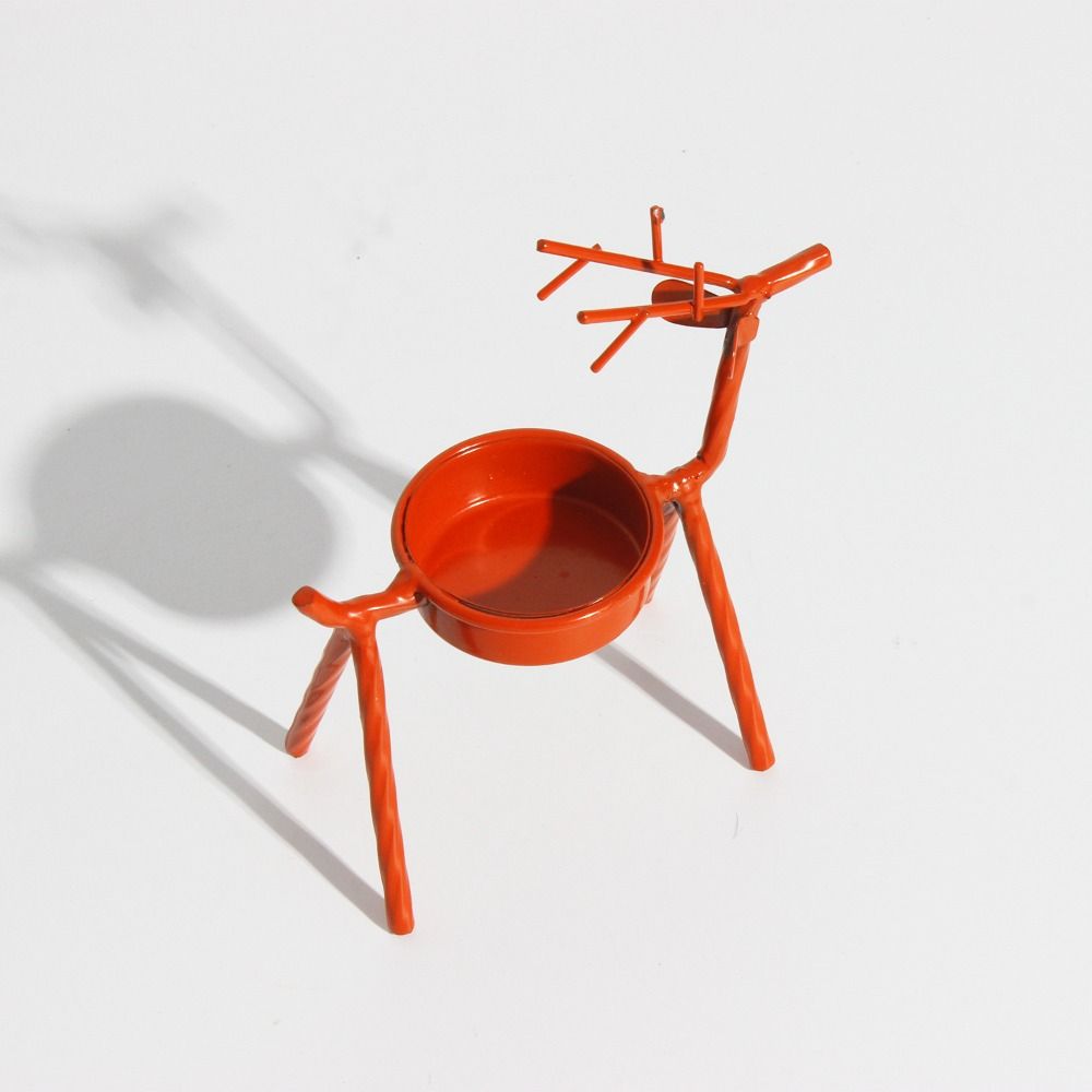 Standing Christmas Reindeer Tealight Holders Iron Metal Tea Light Candle Holders  Festivel