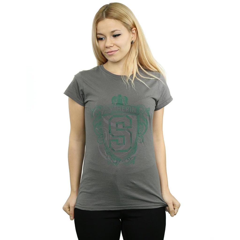 Harry Potter Womens/Ladies Slytherin Serpent Crest Cotton T-Shirt