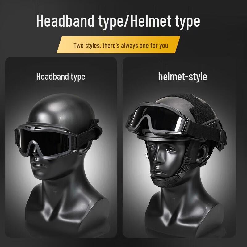 Tielan Tactical Goggles with 3 Interchangeable Lenses