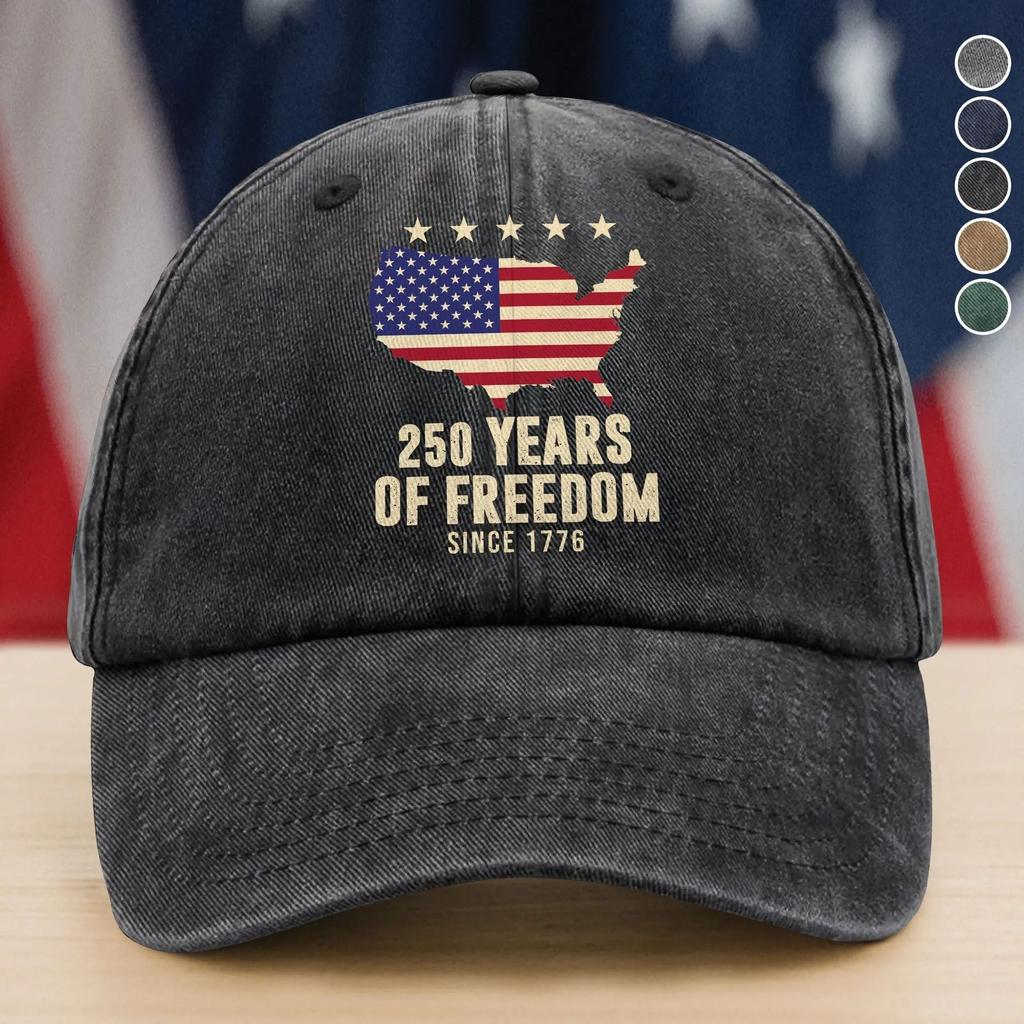 Cross-border popular washed old dad baseball cap US 250th anniversary hat sunscreen sunshade cap