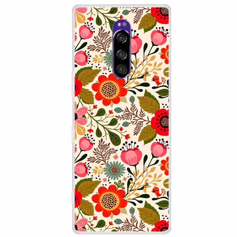 Funda de Silicona Suave para Sony Xperia 1 Funda Moda Transparente Fundas de Teléfono Tigre para Sony Xperia1 XZ4 SO-03L SOV40 J8110 Coque Parachoques