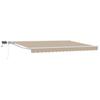 Manual Awning Frame with LEDs Beige and White 4 X 3 M