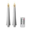 2/4Pcs Halloween Ghost Candle Light with Remote Timer Battery Powered Flickering Flameless Taper Candle