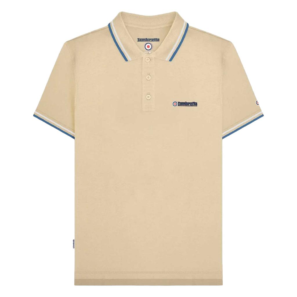 LAMBRETTA Mens SS25 Twin Tip Polo Shirt