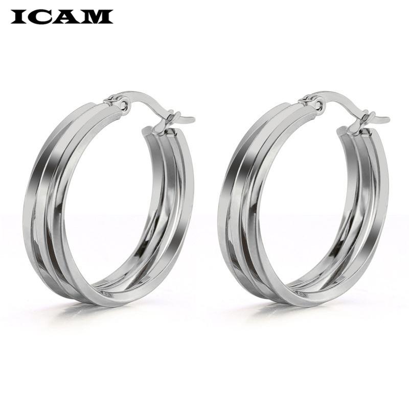 Brand Metal Elegant Hoop Earring Woman 2019 New Vintage Gold Color Cheap Korean Statement Earrings Accessories Brincos