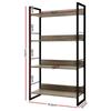 Bookshelves Artiss Book Shelf Display Shelves Corner Wall Wood Metal Stand Hollow Storage