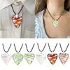 Goth Black Rope Big Heart Pendant Choker Necklace for Women Elegant Adjustable Chain Jewelry Glass Heart Charm Jewelry