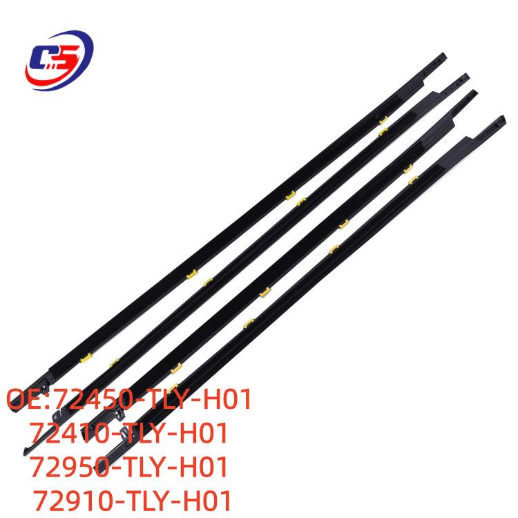 Electroplated Outer Water Seal Soundproof Strip for 17-22 CRV Cars (Part No. 72410-TLY-H01) 72450-TLY-H01 72410-TLY-H01 72950/72910-TLY-H01