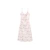 Small Fresh Small Lace Splicing Suspender Dress Women's Summer Pink Waist Long Floral Skirt