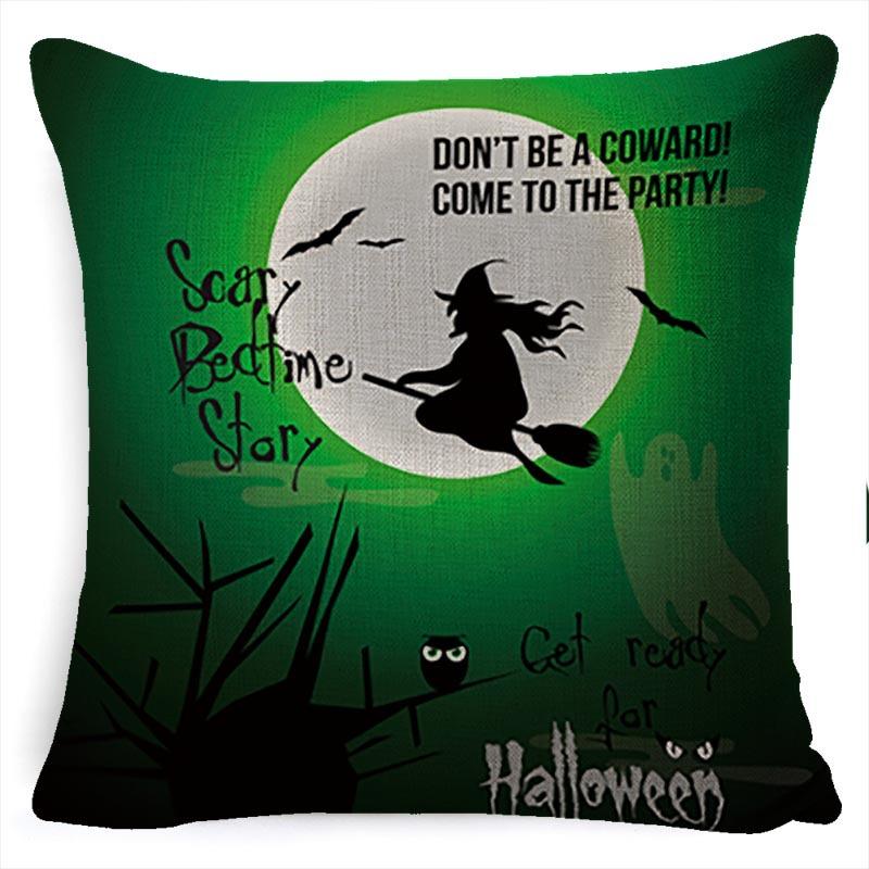 Throw Pillow Halloween Pillow Case Linen Car Cushion Sofa Pillow Case Nordic Style