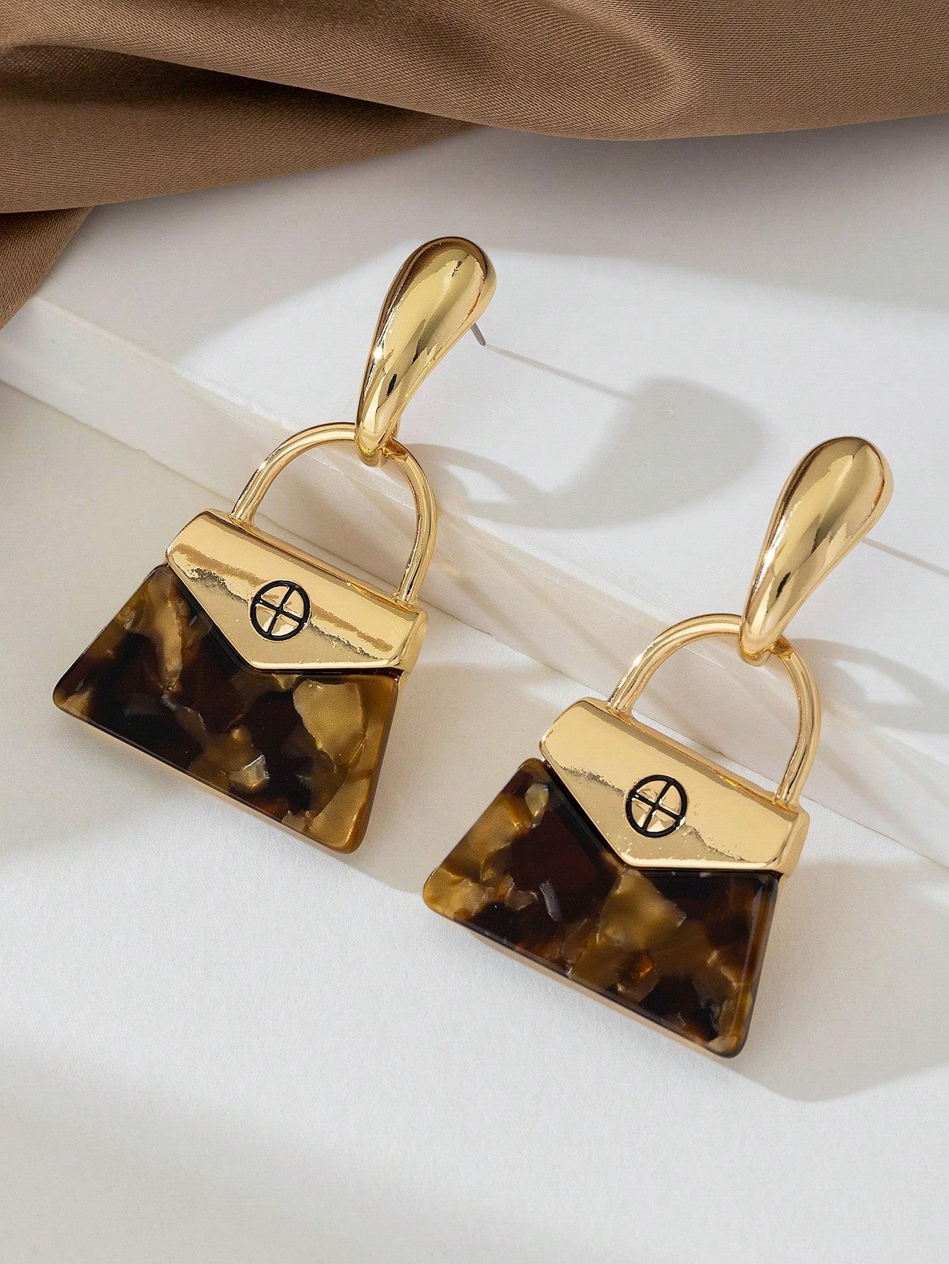 

Модные серьги-подвески для женщин коричневый