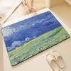 Cross-border Oil Painting Style Non-slip Diatomaceous Earth Bathroom Mat