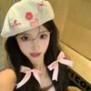 Colorful Pumpkin Hat Korean Style Painter Hat Casual Bow Berets Cap  Daily