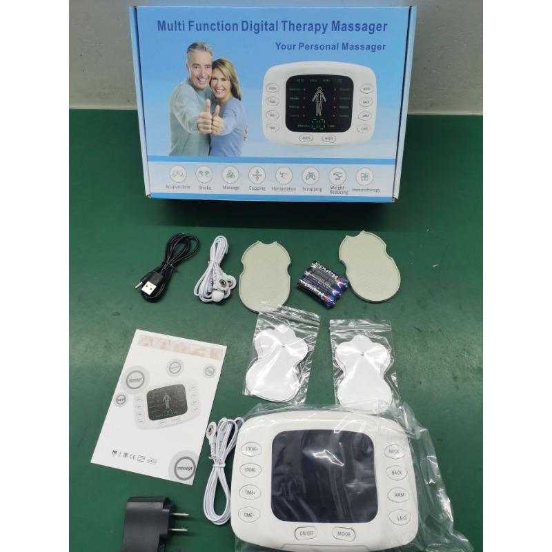 Dual Output Meridian Massager, Multi-functional Color Screen Meridian Massager, Electronic Pulse Color Screen Physiotherapy Instrument