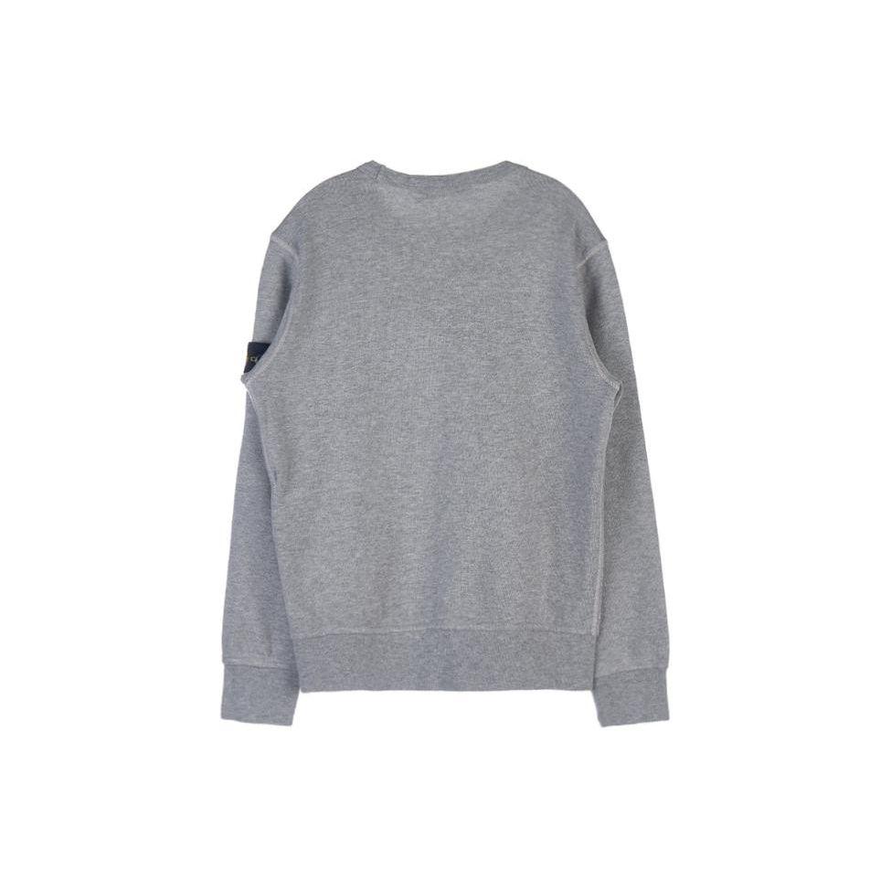 STONE ISLAND Sweatshirt Kids Solid Color Crew Neck Pullover Casual Long Sleeve Kids Tops Gray 781660240-V0M64