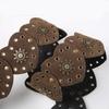 Wide Heart Belts Metal Cowboy Waistband Personality Metal Rivet Belts  Waist Accessories