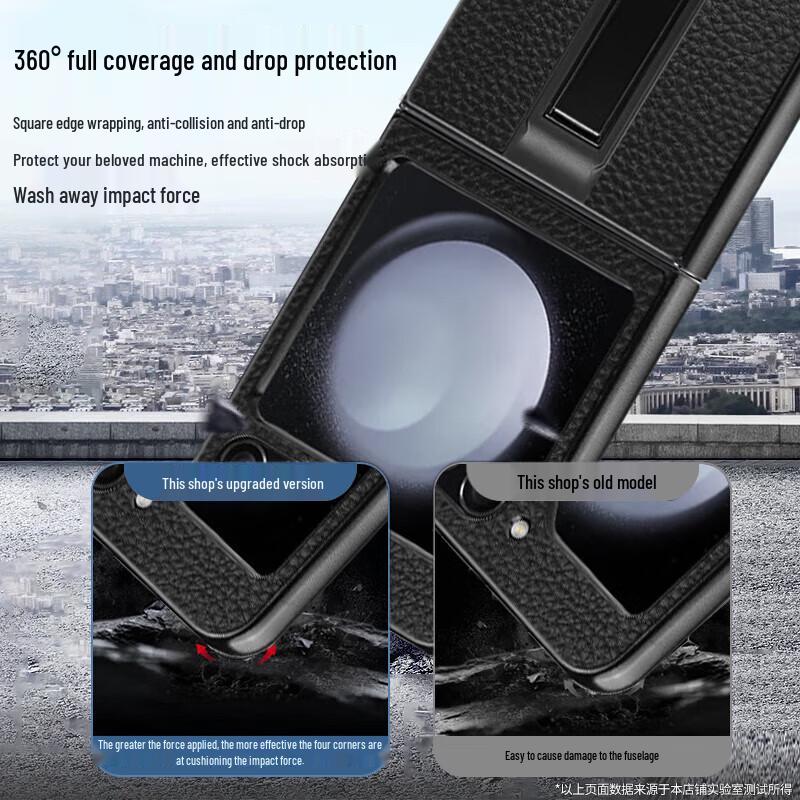 KOOLIFE Genuine Leather Flip Case for Samsung Galaxy Z Series