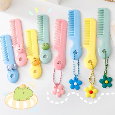 Cute Cartoon Flower Animal Colored Hair Comb Hair Brushes For Baby Girl Travel Accessories Outside Portable Mini Pocket Comb