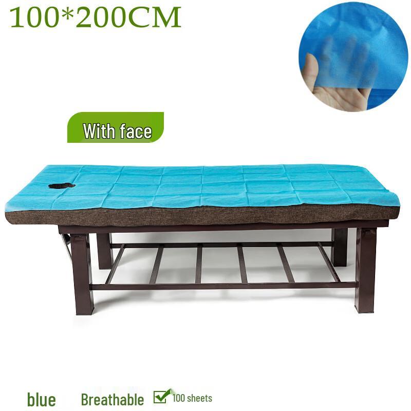 Extra Thick Breathable Disposable Non-Woven Bed Sheet with Face Hole