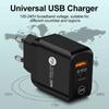 20W PD QC3.0 5V3A 2Ports USB Fast Charging Power Adapter for IPhone 14 15 Samsung Xiaomi Huawei Phone Charger Universal