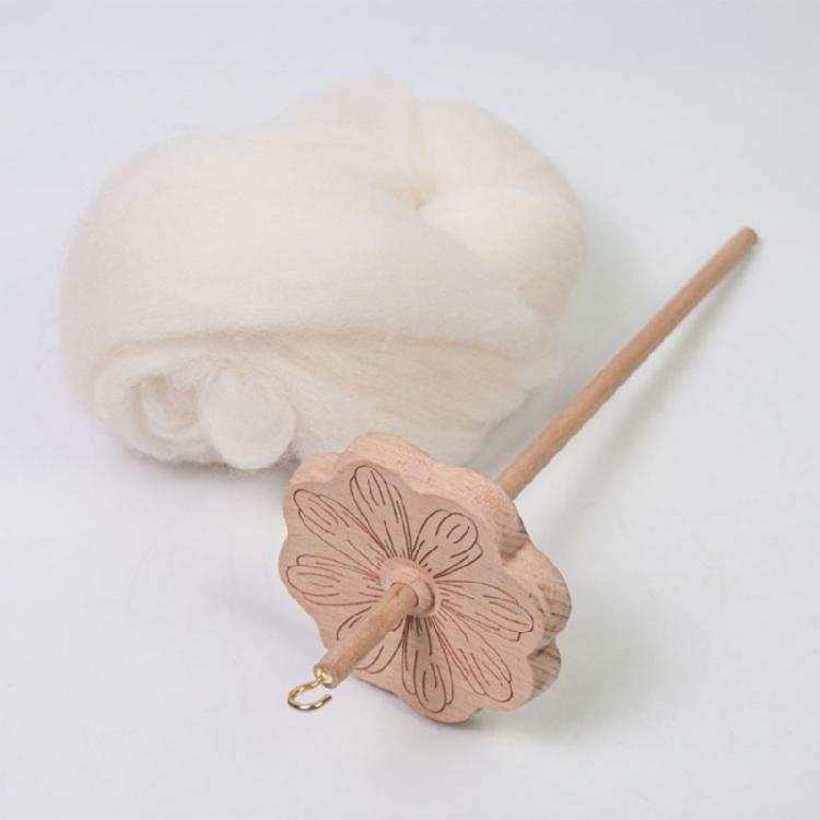 2 st Haspelgarn Handspindel Trä Vävspindel Vikt Garnspinnverktyg för Entusiaster