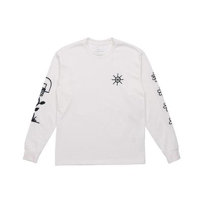 Sport Fitness Casual Long Sleeve Crew Neck T-Shirt Men Tops White DC1286-910