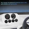 Black 85mm GPS Speedometer 80MPH Waterproof 6 Gauge Kit Fit Car Boat Marine Gasolines Vehicle Tachometer Water Temp Fuel Gauges