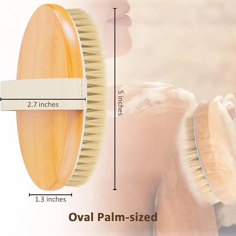 Trockenbürsten für den Körper, Peeling-Körperbürsten, Naturborsten für trockene Haut, Verbessern die Durchblutung, Verhindern eingewachsene Haare