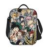 My Hero Academia Insulated Lunch Bag for Women Kids Portable Food Boxes Thermal Lunch Box Tote