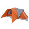 Vidaxl Familienzelt, 6 Personen, Grau-Orange, Wasserdicht