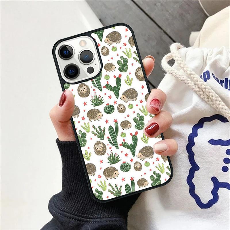 Kawaii Little hedgehog colored Phone Case For iPhone 17 Air 15 16 Cover  11 13 14 Pro Max 12 Plus Max Fundas