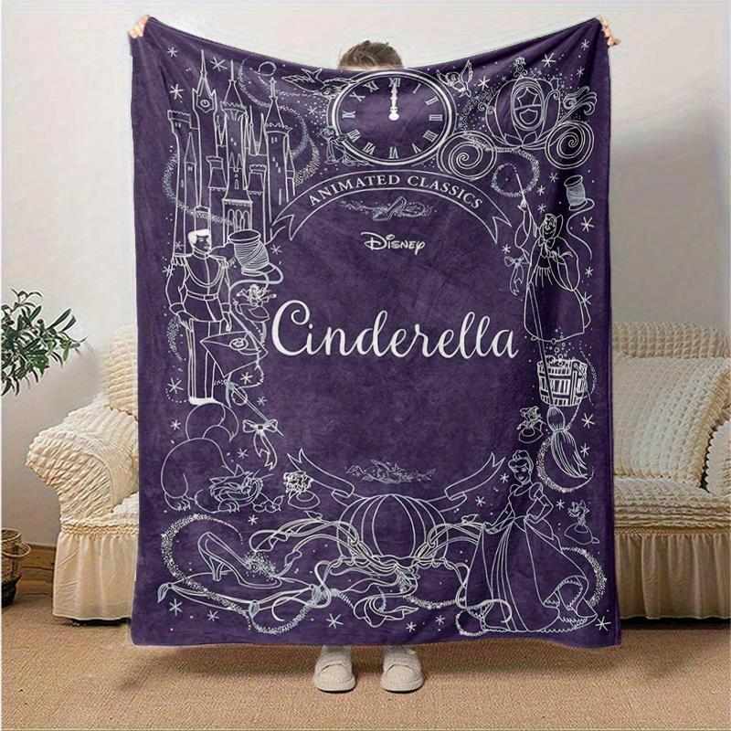 1 Stück, Bezaubernde Disney Cinderella Heimdekor-Decke, Flanell-Kuscheldecke, Für Draußen oder als Autoabdeckung. Ideal für Schlafzimmer, Wohnzimmer