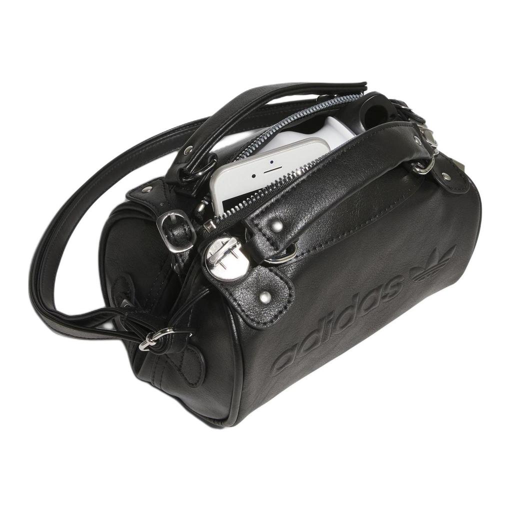 Neue Adidas Polyurethan Kissen-Tasche, Zylinder-Tasche, Ein-Schulter-Handtasche Regulär Unisex Schwarz JV9276