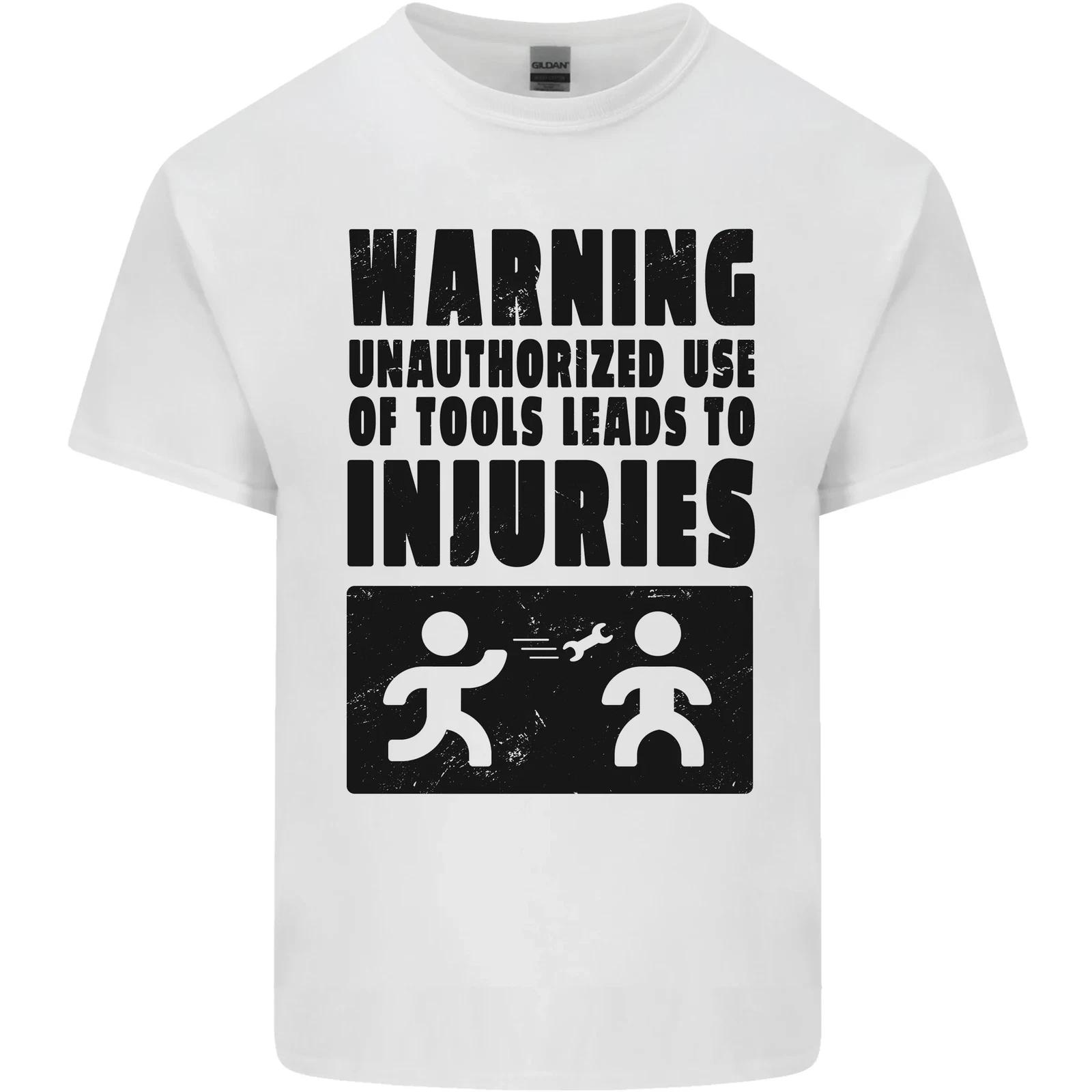 

Warning Tools DIY Tradesman Carpenter Kids T-Shirt Childrens S
