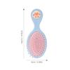 small hairbrush girls shape cats paw made from blue ABS material. It features excellent detangling capabilities durability making ideal caring dry