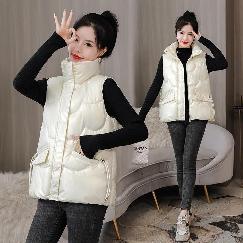 Thickened Down Cotton Vest Women's Fashion Trend Horse Clip Vest Cotton Jacket To Keep Out The Cold