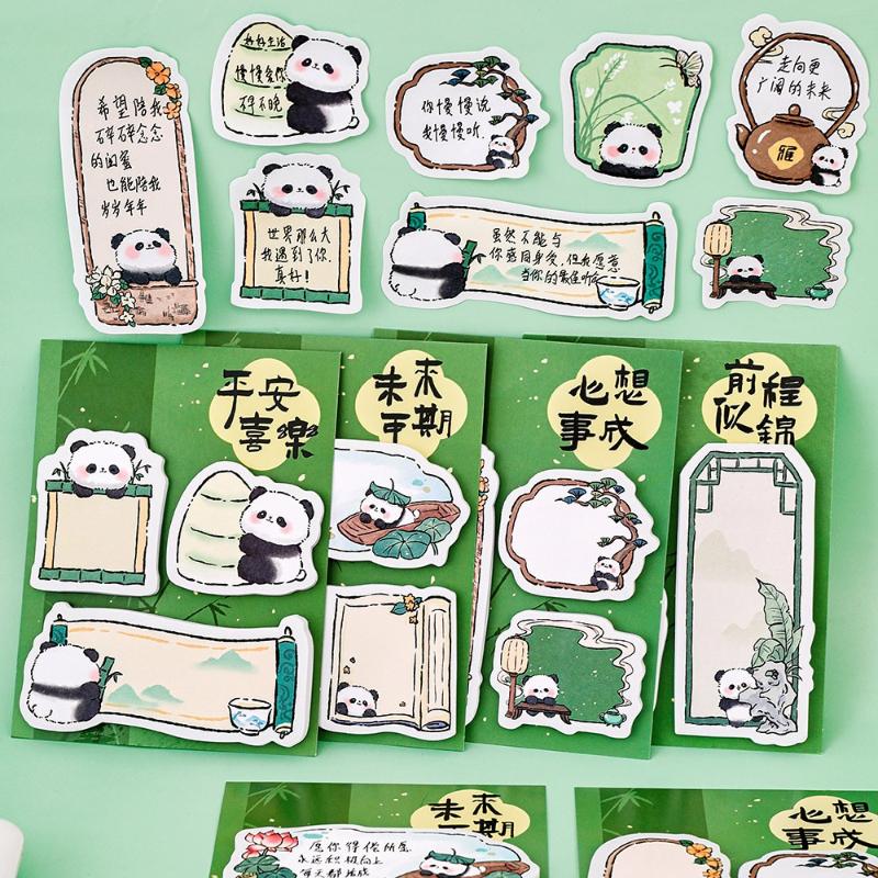 Gift Ins Cartoon Panda Combination Student High Looking Inspirational Kawai Stationery Notes Cute Messages Notes Lovely Memo Pad