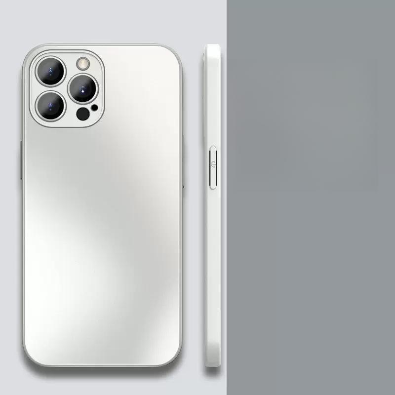 

Подходит для чехла для мобильного телефона iPhone 15 AG Матовый акриловый Полный пакет Apple 14 Силиконовый край 13proMax Защитный чехол iPhone11pro белый